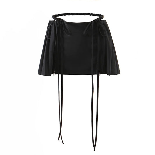 Rouche Mini Skirt