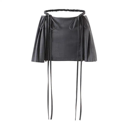 Rouche Mini Skirt